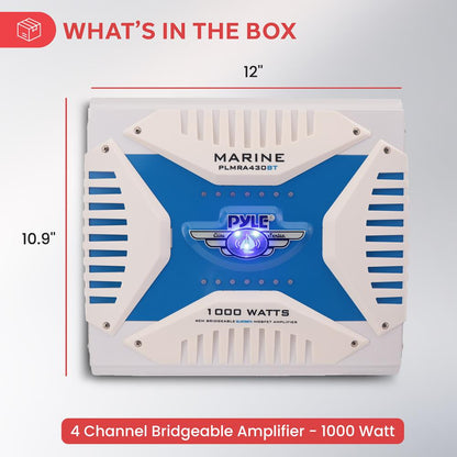4-Ch. Elite Bluetooth Marine Amplifier