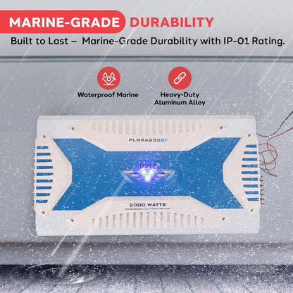 Waterproof Bluetooth Marine Amplifier 2000W 6-Channel MOSFET