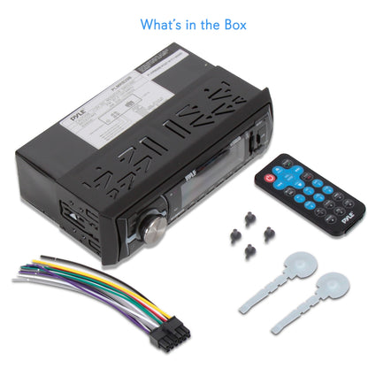 Marine Bluetooth Stereo Receiver - Hands-Free Calls, USB/SD, Single DIN