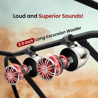 product image number 3 for Pyle Marine Utv Off-Road Bluetooth Speaker