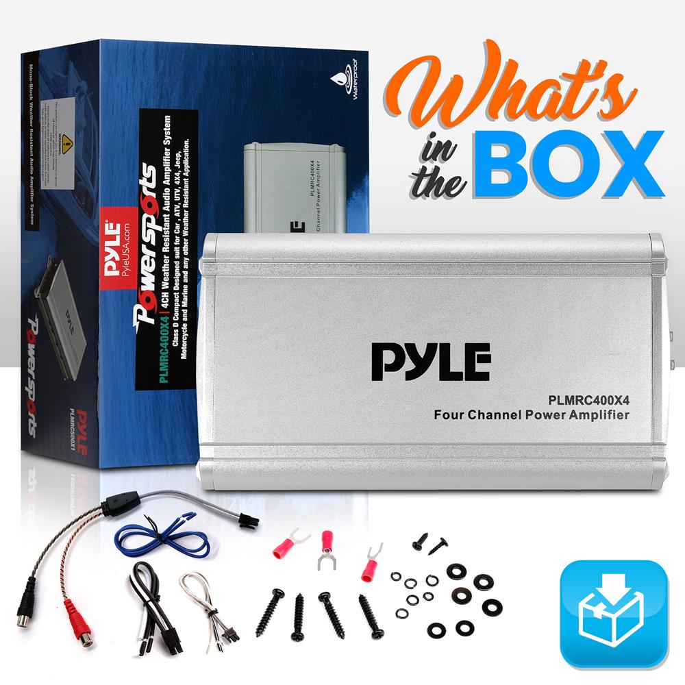 product image number 2 for Pyle 4-Channel Weather-Resistant Audio Amplif