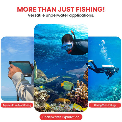 Underwater Fishing Camera, HD Lens, 7" LCD, Infrared Night Vision, Waterproof