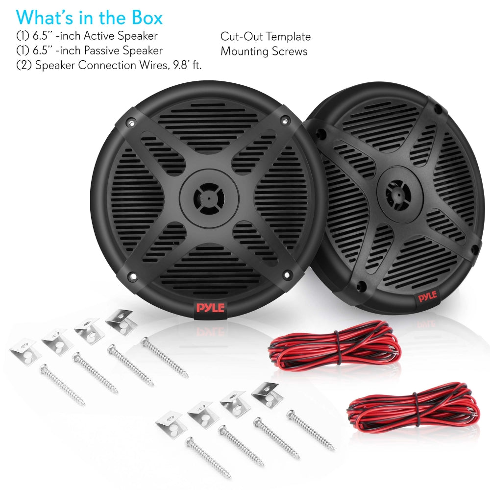 6.5" Marine Speakers Waterproof Bluetooth 600W Coaxial Audio System