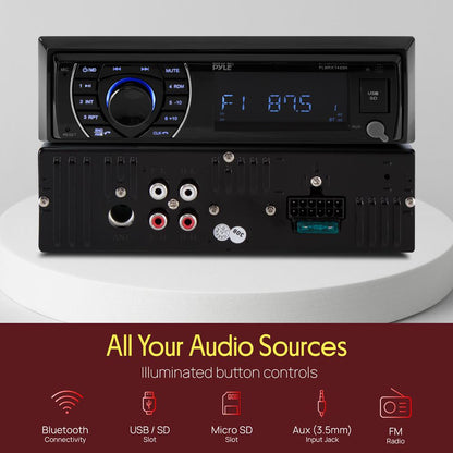 Marine Stereo Kit Bluetooth Hands-Free 4 Waterproof Speakers