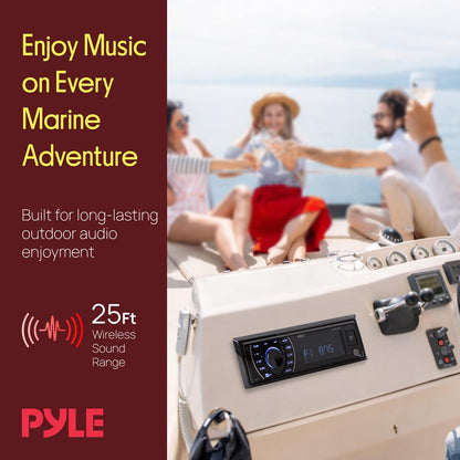 Marine Stereo Kit Bluetooth Hands-Free 4 Waterproof Speakers