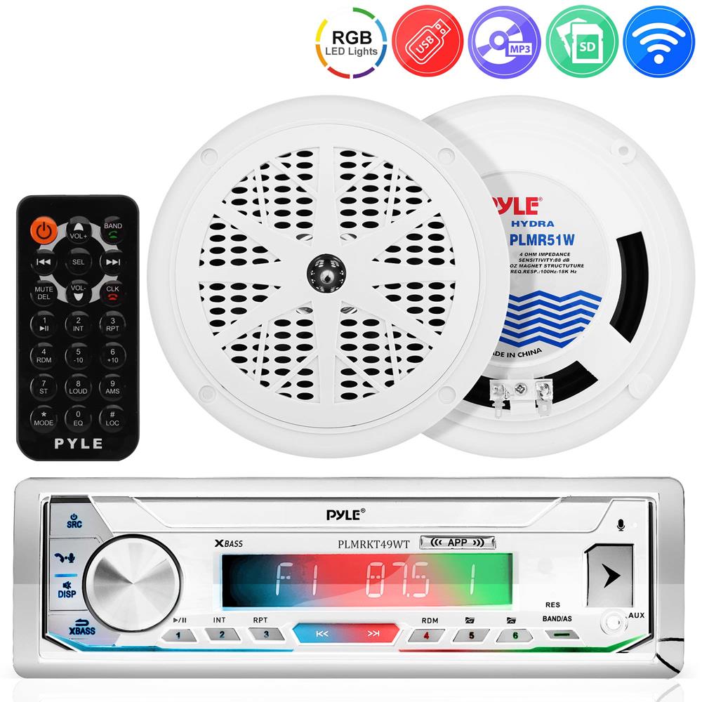 product image number 1 for Pyle Marine Bluetooth Cd/Mp3 Radio Receiver &