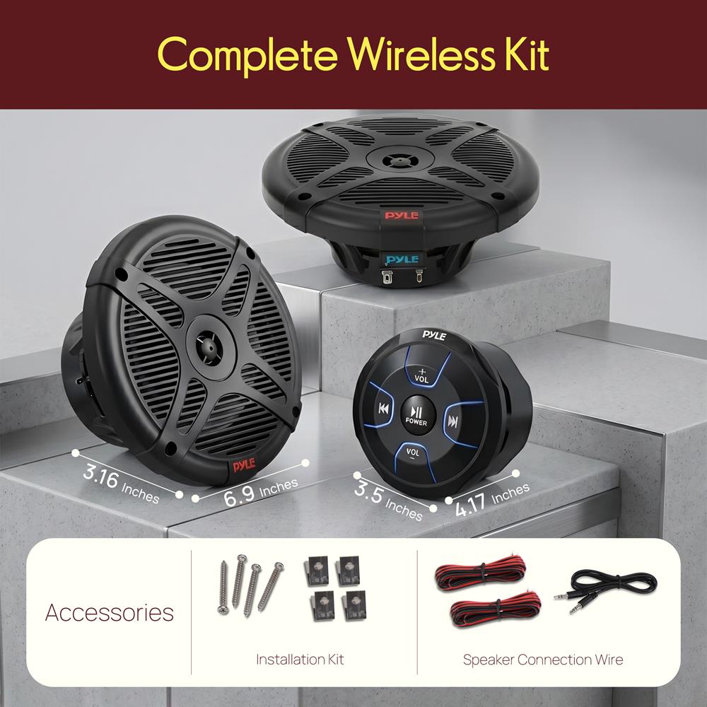 Pyle PLMRKT8 Marine Speaker - Thumbnail 4