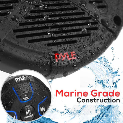 6.5" Marine Speakers Kit Waterproof Bluetooth Control 600W White