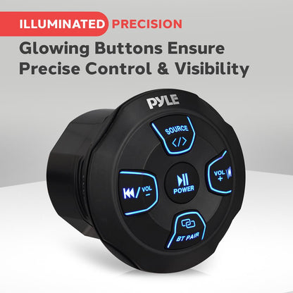 Bluetooth Marine Speaker System 240W Waterproof 6.5" Dual Cone White