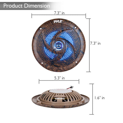 product image number 3 for Pyle 6.5 Inch Component Marine Led Speakers