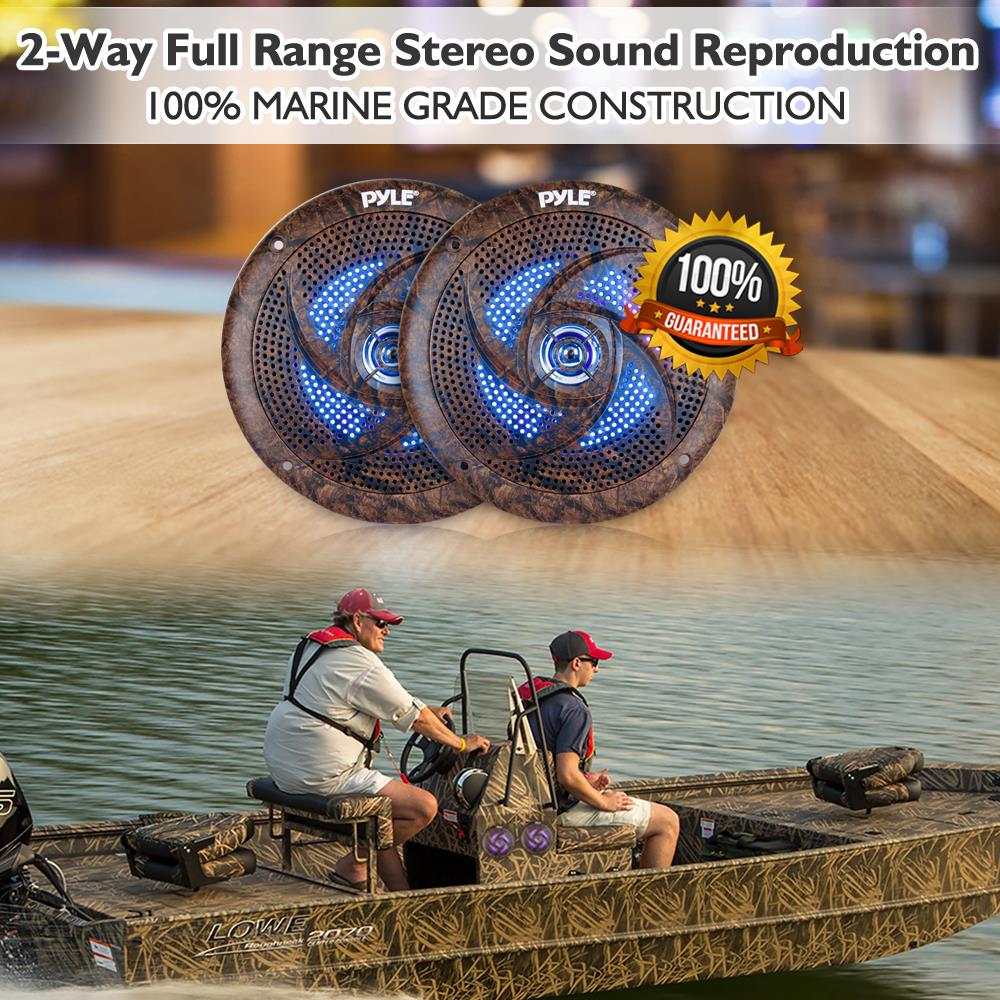 product image number 6 for Pyle 6.5 Inch Component Marine Led Speakers