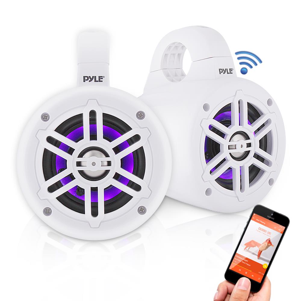 product image number 1 for Pyle 4” Bluetooth & Led Marine Tower Speakers