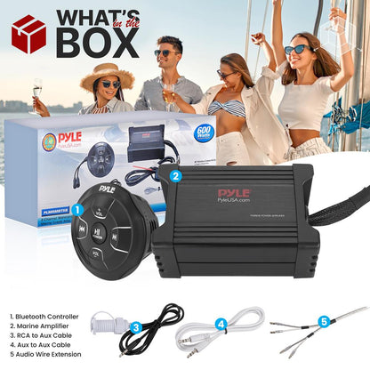 Waterproof Bluetooth Marine Amplifier 600W Weatherproof 2-Channel