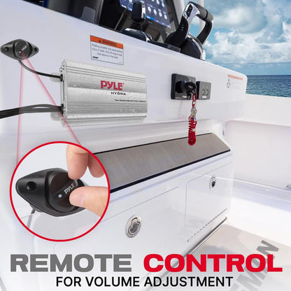Marine Amplifier 400W Waterproof 4-Channel RCA Input Remote Control
