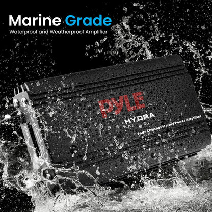 800W 4-Channel Marine Amplifier Waterproof RCA Input Volume Control