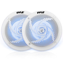 product image number 1 for Pyle 4'' Low-Profile Marine Led Speakers