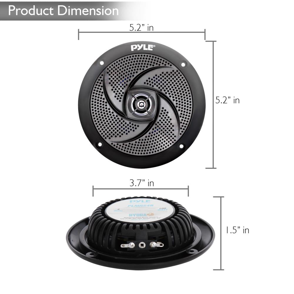product image number 3 for Pyle 4'' Low-Profile Marine Grade Speakers