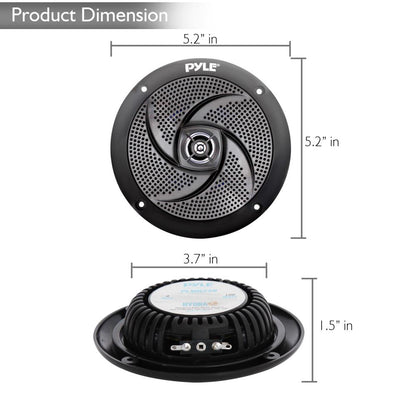 product image number 3 for Pyle 4'' Low-Profile Marine Grade Speakers
