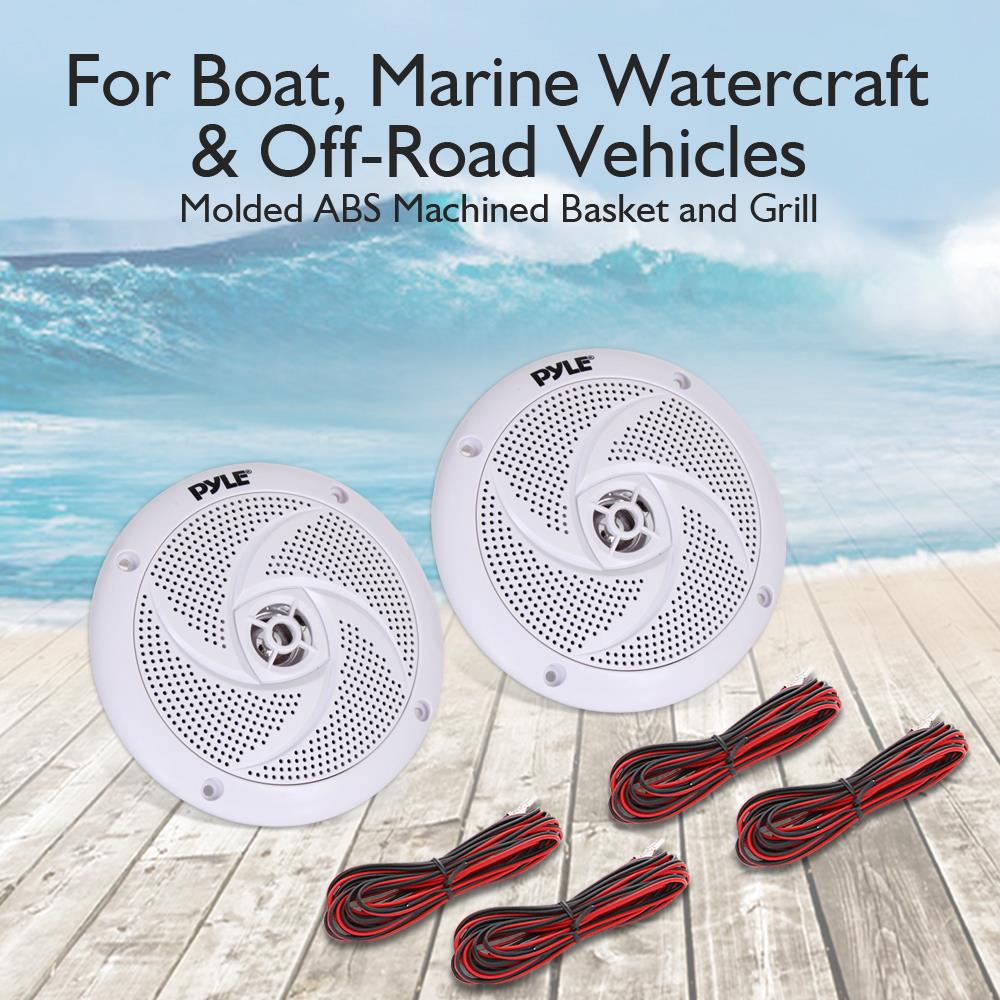 product image number 2 for Pyle 4'' Low-Profile Marine Grade Speakers