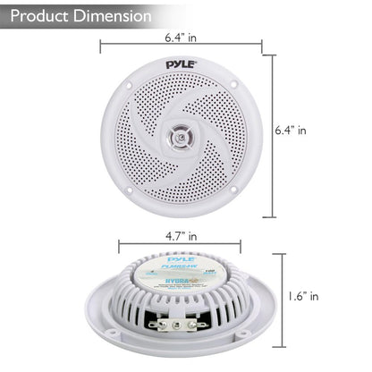 product image number 3 for Pyle 4'' Low-Profile Marine Grade Speakers