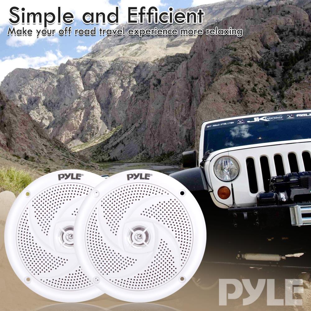 product image number 7 for Pyle 4'' Low-Profile Marine Grade Speakers
