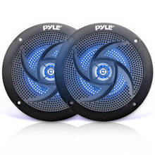 Marine Speakers 180W Waterproof LED Lights Slim Design Blue