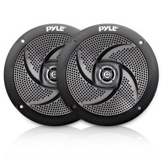 5.25" 180W Waterproof Marine Speakers, Low-Profile Slim Style (2 Pack)