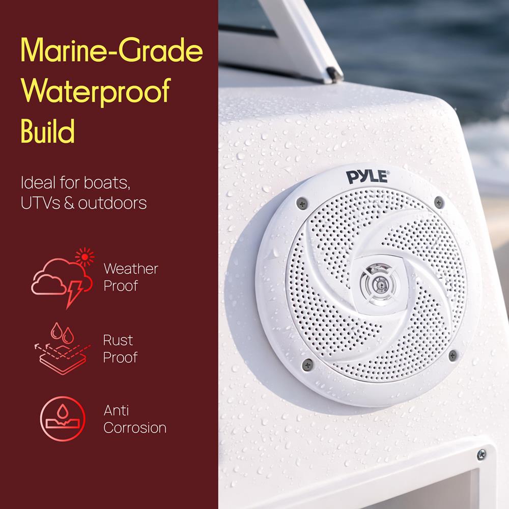 Marine Speakers 180W Waterproof 5.25