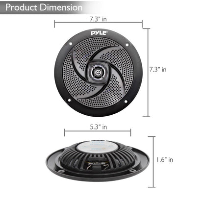 product image number 3 for Pyle 6.5 Inch Low-Profile Marine Speakers