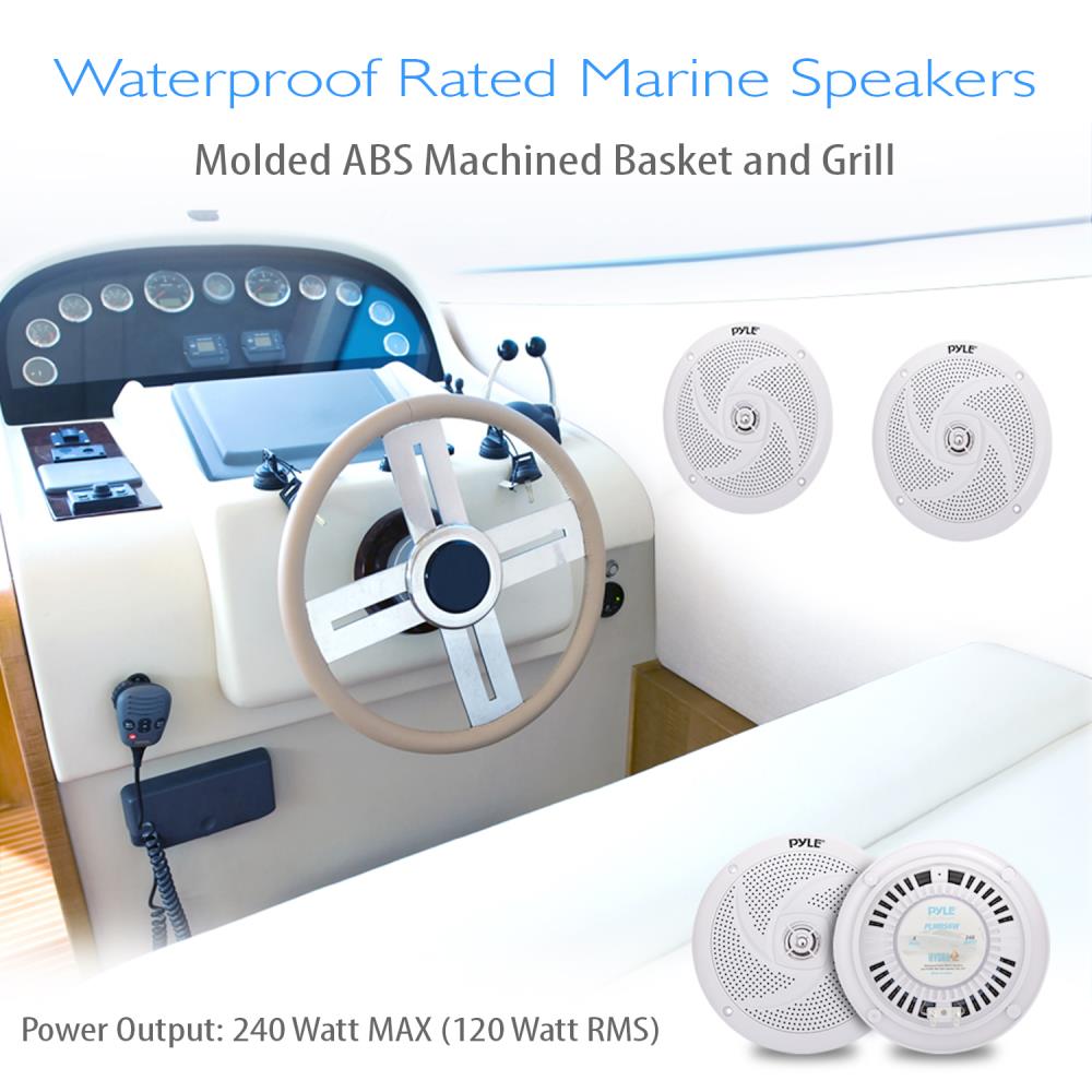 product image number 7 for Pyle 6.5 Inch Low-Profile Marine Speakers