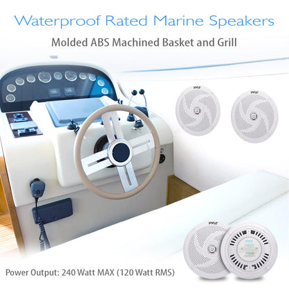 product image number 7 for Pyle 6.5 Inch Low-Profile Marine Speakers