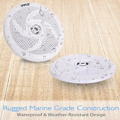 product image number 3 for Pyle 6.5 Inch Low-Profile Marine Speakers