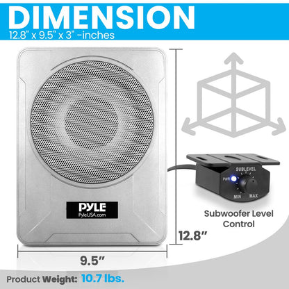 product image number 3 for Pyle Marine Grade Slim Active Subwoofer