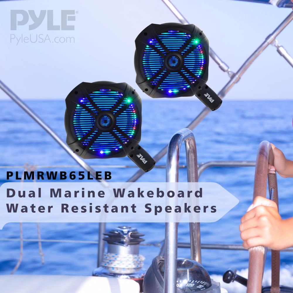 Waterproof Marine Speakers 200W LED Lights 6.5
