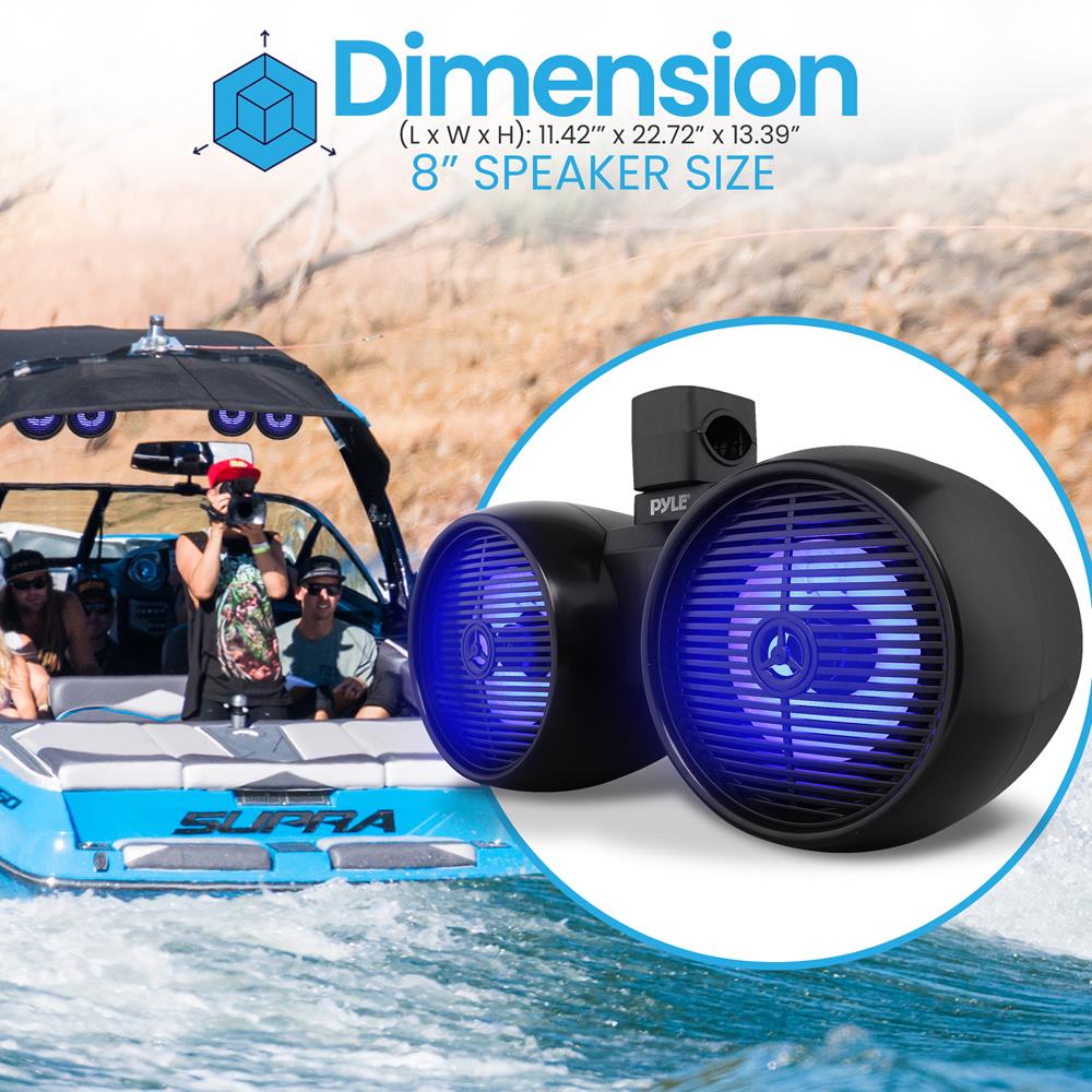 product image number 3 for Pyle Dual Marine Wakeboard Speaker