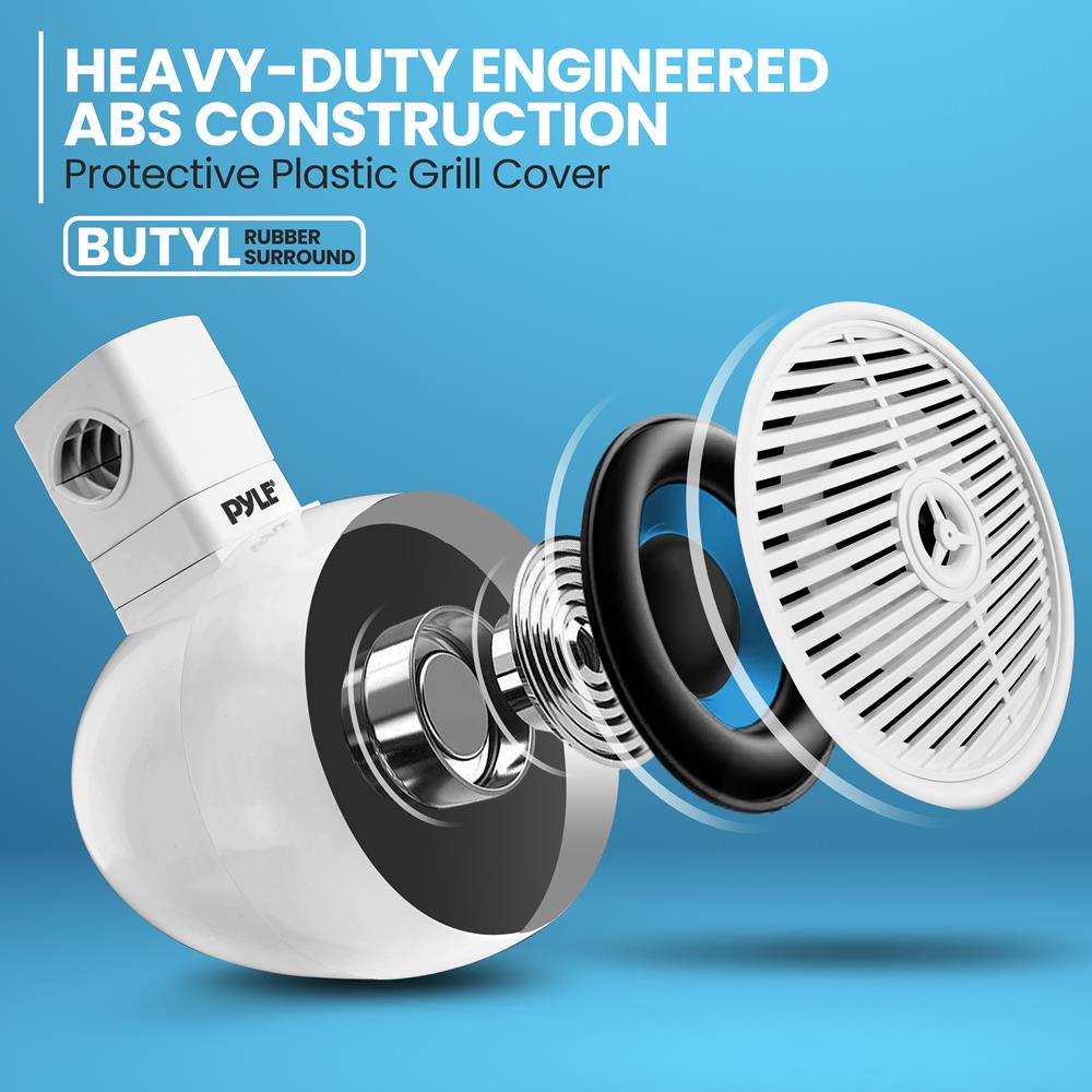 Pyle PLMRWK83WT Marine Wakeboard Speakers - Thumbnail 5