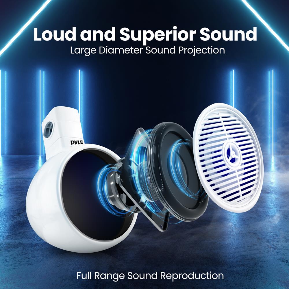product image number 6 for Pyle Marine Wakeboard Bluetooth Speaker Syste