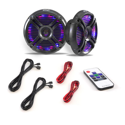product image number 4 for Pyle 6.5 Inch Component Marine Led Speakers