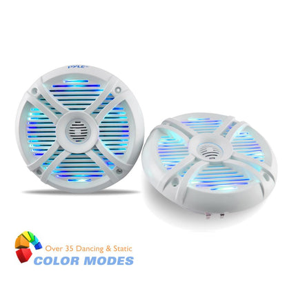 product image number 2 for Pyle 6.5 Inch Component Marine Led Speakers
