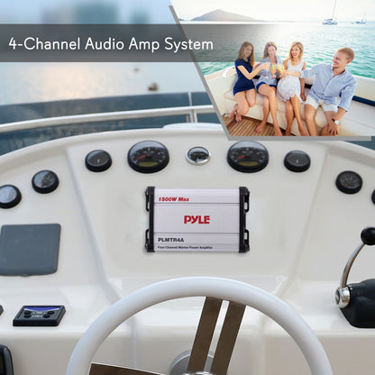 Marine Amplifier 1500W Waterproof 4-Channel IP-65