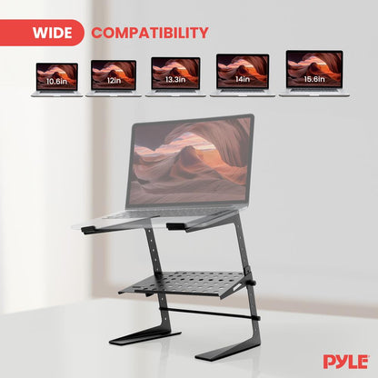 Portable Adjustable Laptop Stand with Storage Shelf, 6.3-10.9" Height