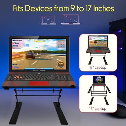 Universal Dual Device Laptop Stand - Sound Equipment Dj Mixing Workstation