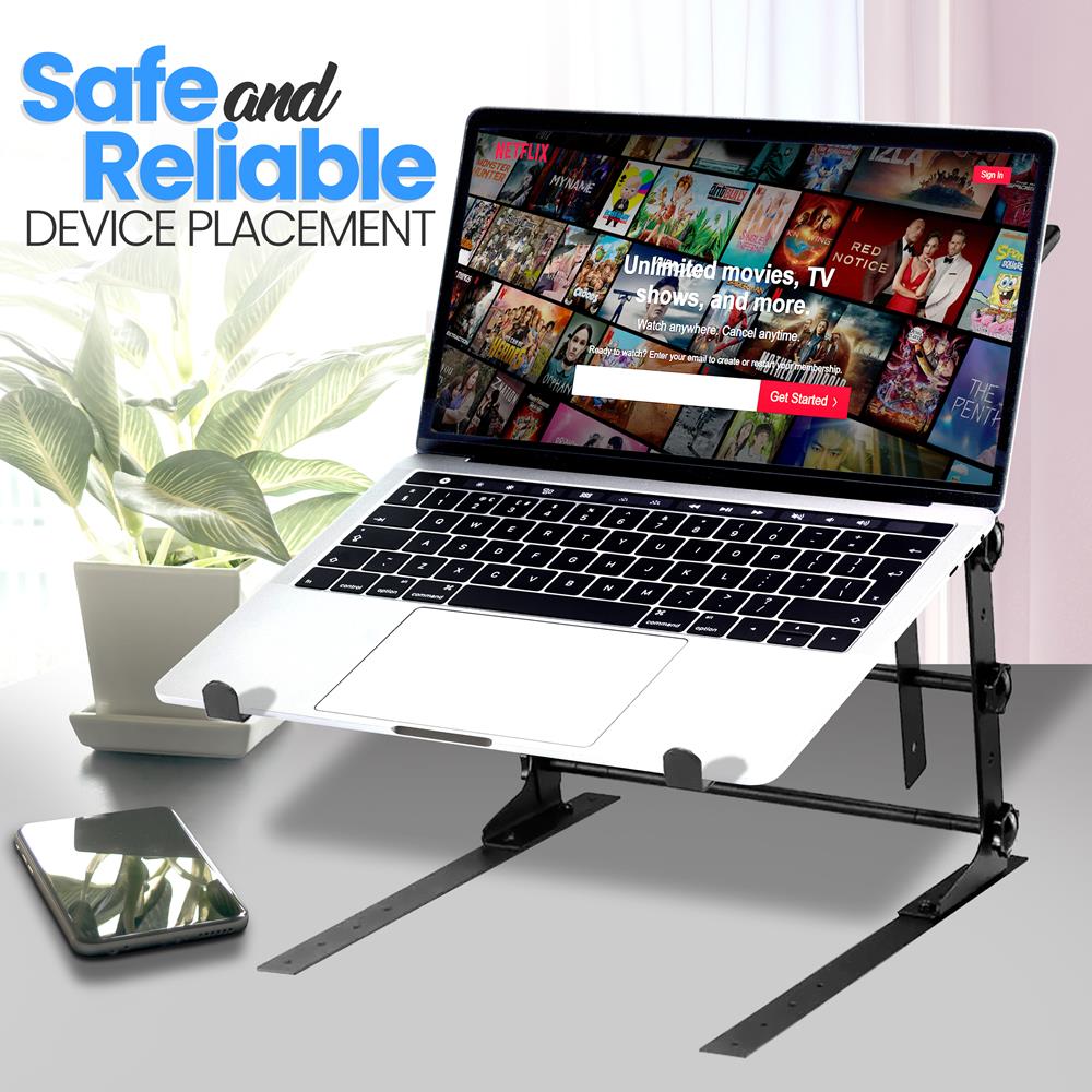 Portable Dual Laptop Stand - Ergonomic Adjustable Steel Design