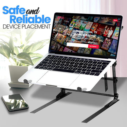 Portable Dual Laptop Stand - Ergonomic Adjustable Steel Design