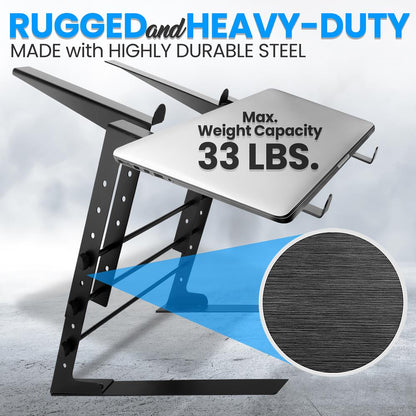 Portable Dual Laptop Stand - Ergonomic Adjustable Steel Design