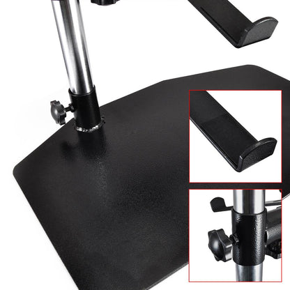 Portable Dual Laptop Stand - Ergonomic Adjustable Steel, 360° Swivel