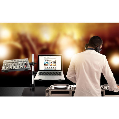 Portable Dual Laptop Stand - Ergonomic Adjustable Steel, 360° Swivel