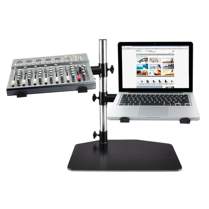 Portable Dual Laptop Stand - Ergonomic Adjustable Steel, 360° Swivel