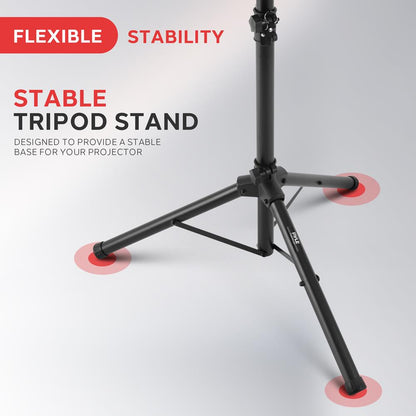 Projector Stand Adjustable Height Durable Metal Construction