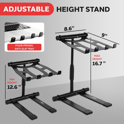 Portable Folding Laptop Stand - Adjustable Height, Steel Alloy